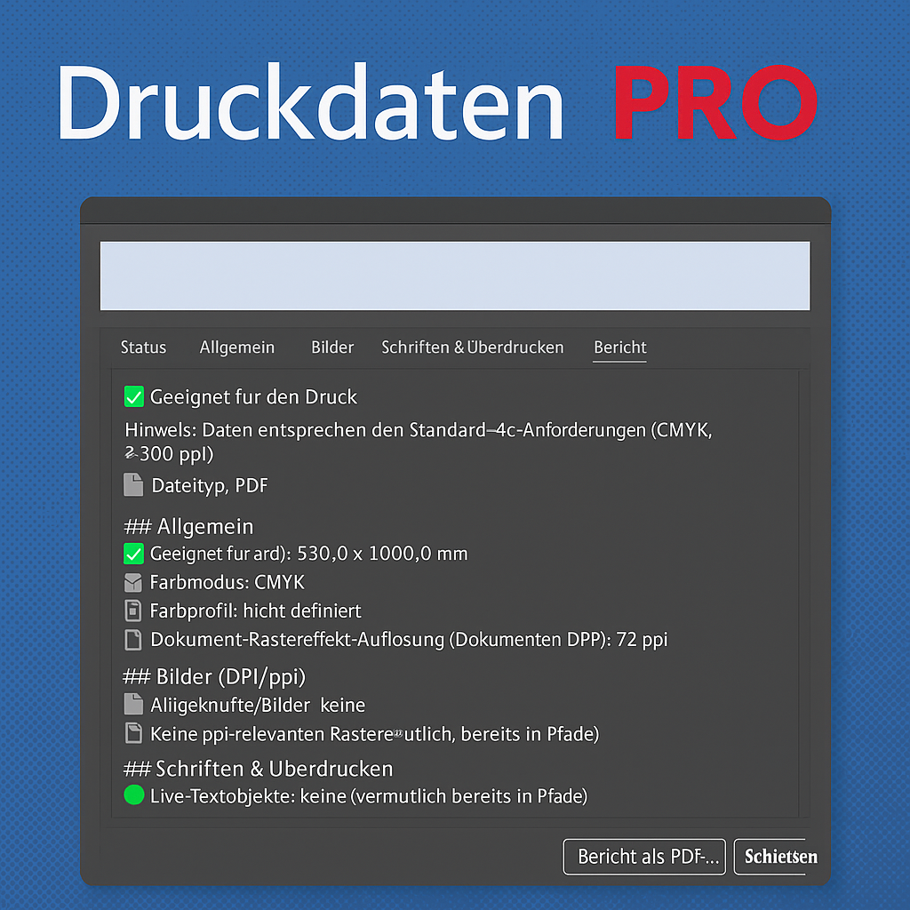 Druckdaten Check Pro Adobe Illustrator 2025