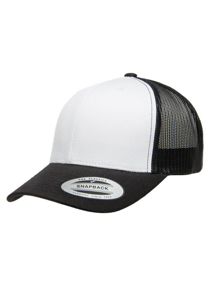 Yupoong Retro 6606CF – Weiß-Schwarz