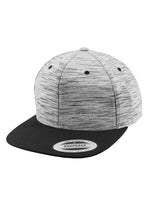 Yupoong Stripes Melange Crown 6089SC – Heather Grau-Schwarz
