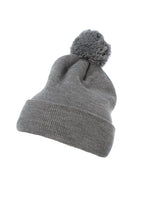Yupoong Cuffed Pom Pom Knit 1501P – Heather Grau
