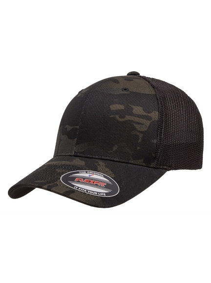 Flexfit Trucker Multicam 6511MC – Camouflage-Schwarz