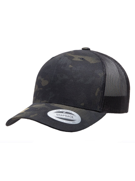 Yupoong Retro Multicam 6606MC – Camouflage-Schwarz
