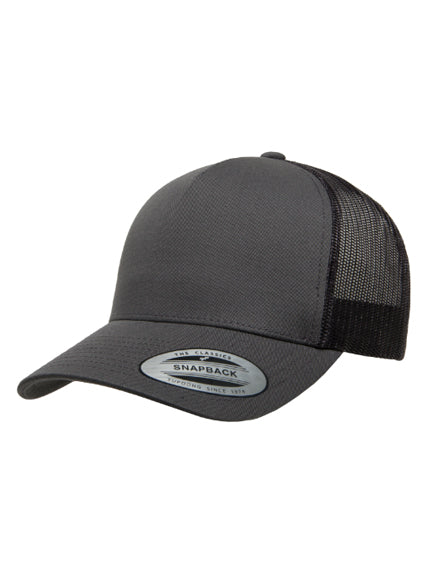 Yupoong Retro 5 Panel 6506 – Dunkelgrau-Schwarz