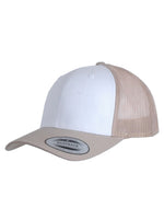 Yupoong Retro 6606CF – Weiß-Khaki