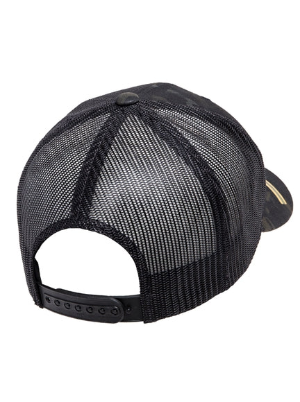Yupoong Retro Multicam 6606MC – Camouflage-Schwarz