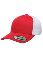 Yupoong Retro 5 Panel 6506T – Rot-Weiß
