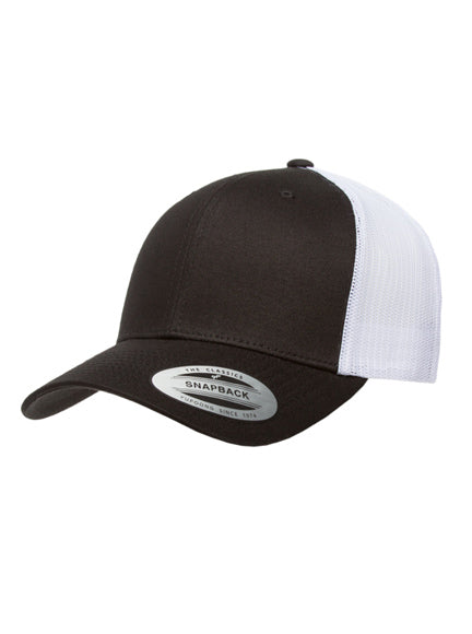 Yupoong Retro 6606T – Schwarz-Weiß