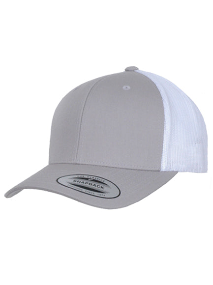 Yupoong Retro 6606T – Silber-Weiß